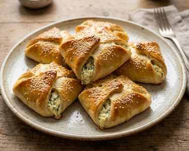 Savory cheese pastries with telemea | Golden-brown and fluffy