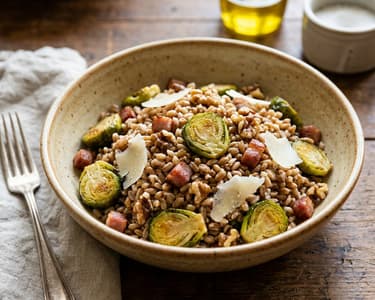 Farro Salad with Brussels Sprouts | Tuscan Lunch