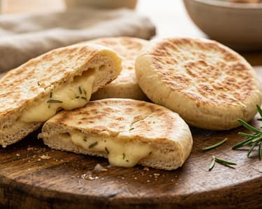 Tigelle Modenesi with Provolone Cheese | Homemade Italian Flatbread