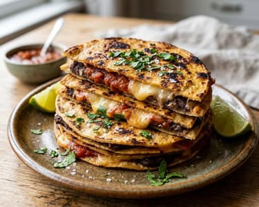 Empalmes regiomontanos cu fasole neagră | Street food mexican
