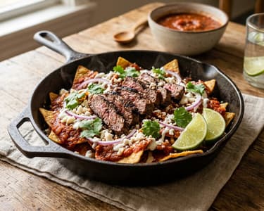 Chilaquiles cu vită | Street food mexican autentic