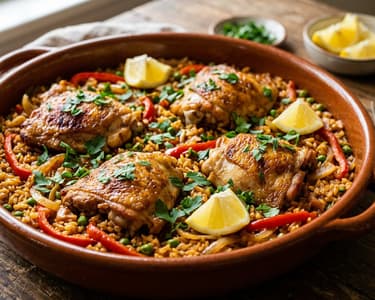 Arroz con pollo a la cerveza | Orez spaniol cu pui și bere