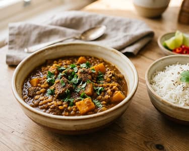Dhansak de linte | Curry indian parfumat și hrănitor