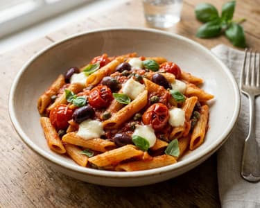 Penne alla Pizzaiola | Clasic italian rapid