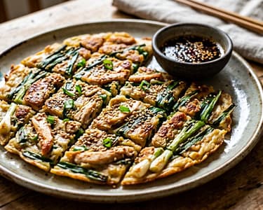 Dak Pajeon cu pui | Street food coreean crocant