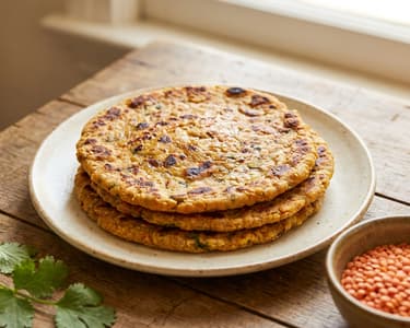 Lipii indiene din linte roșie (Dhal Paratha)
