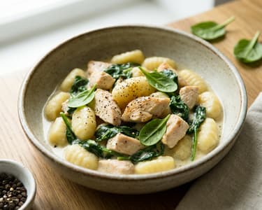 Gnocchi with Spinach and Chicken