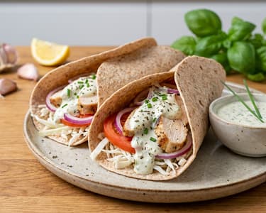 Chicken Tortilla with Creamy Herb Sauce