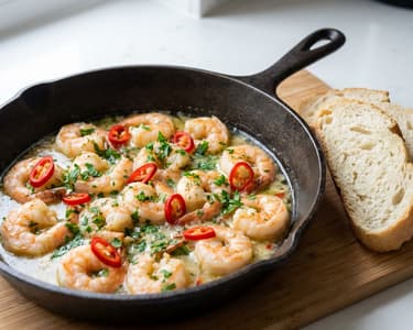 Shrimp with Garlic and White Wine