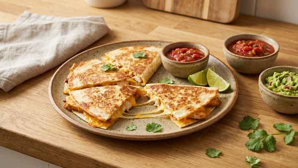Quesadilla cu pui și cașcaval: Rețetă rapidă în 15 minute