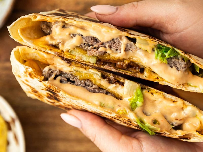 Crispy Cheeseburger Wrap