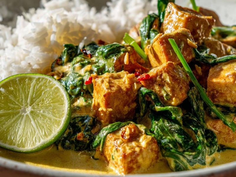 Peanut Curry with Coconut Milk and Tempeh