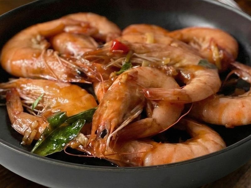 Shrimp with Tamari Sauce