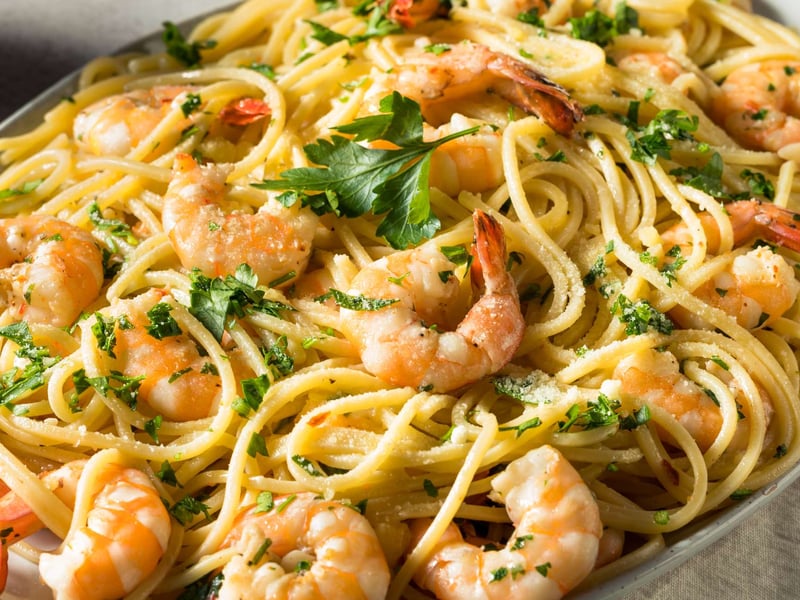 Pecorino and Shrimp Pasta