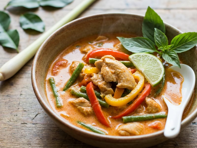 Thai Red Curry with Chicken and Vegetables