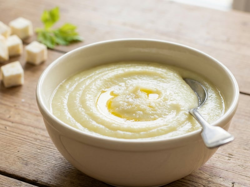 Fine and creamy celery puree