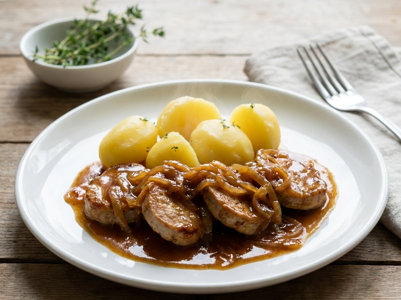Pork Medallions with Onion Sauce