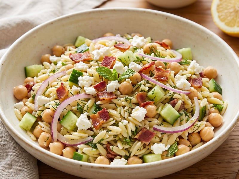 Salată grecească cu orzo