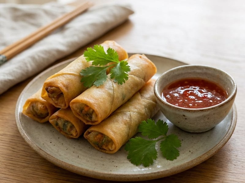 Spring Rolls with Crispy Vegetables