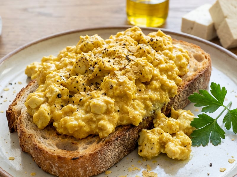 Tofu Scrambled Toast