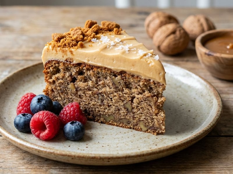 Tort de nuci cu caramel sărat