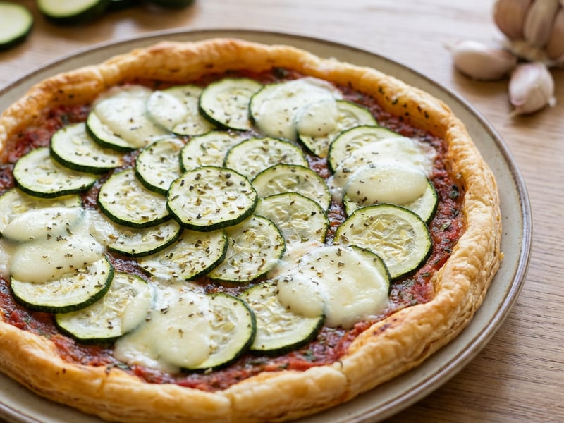 Savory zucchini tart