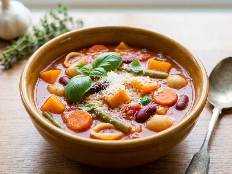 Supă Minestrone cu legume și dovleac