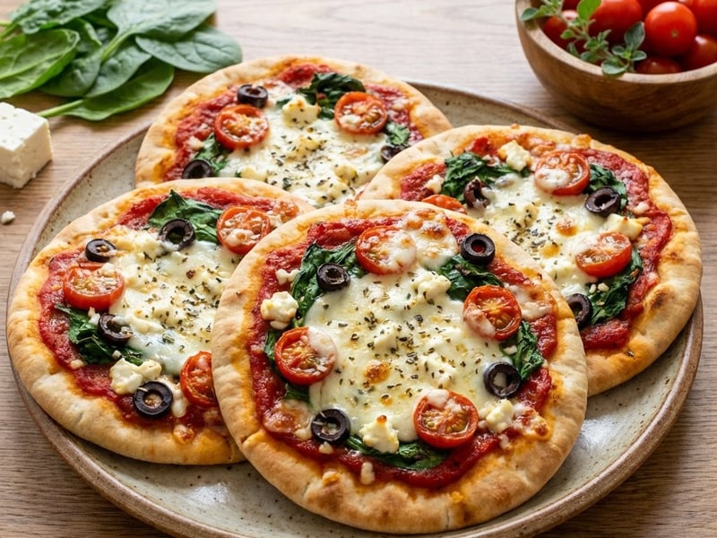 Mini pizza din pâine pita | Gustare rapidă și sănătoasă