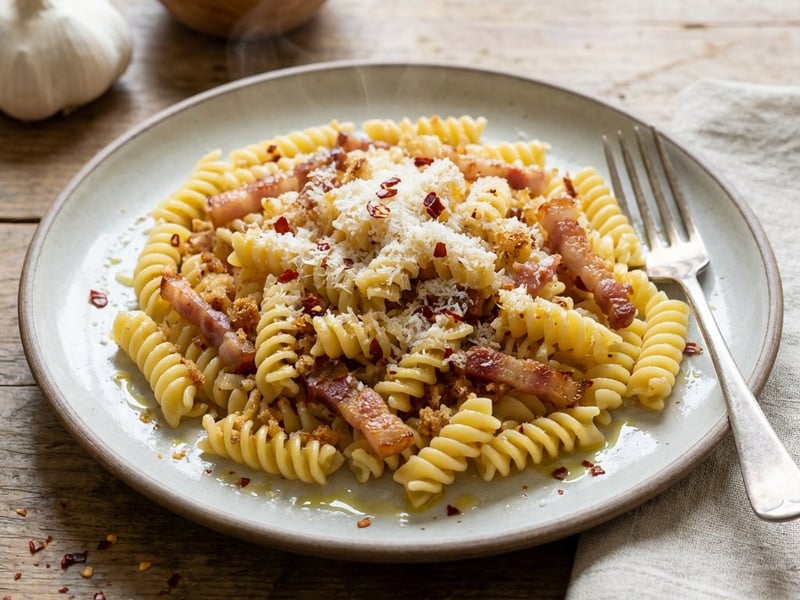 Fusilli rustice din Matera cu ardei uscați