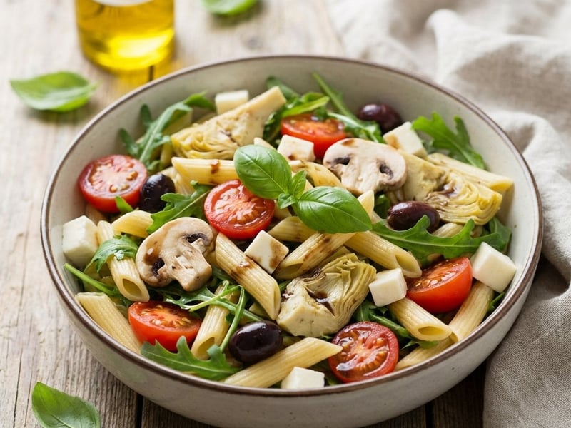 Salată de vară cu legume și mozzarella