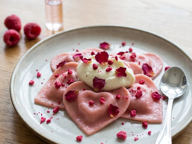 Inimi de paste dulci cu mascarpone și trandafiri
