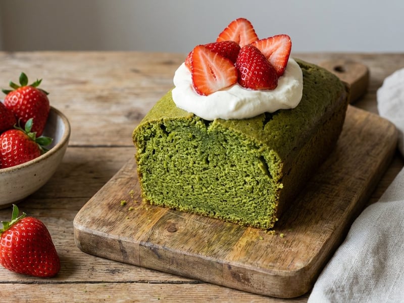 Matcha and Mascarpone Loaf Cake