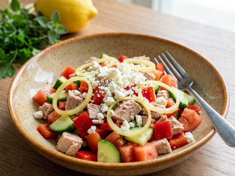 Salată mediteraneană cu ton