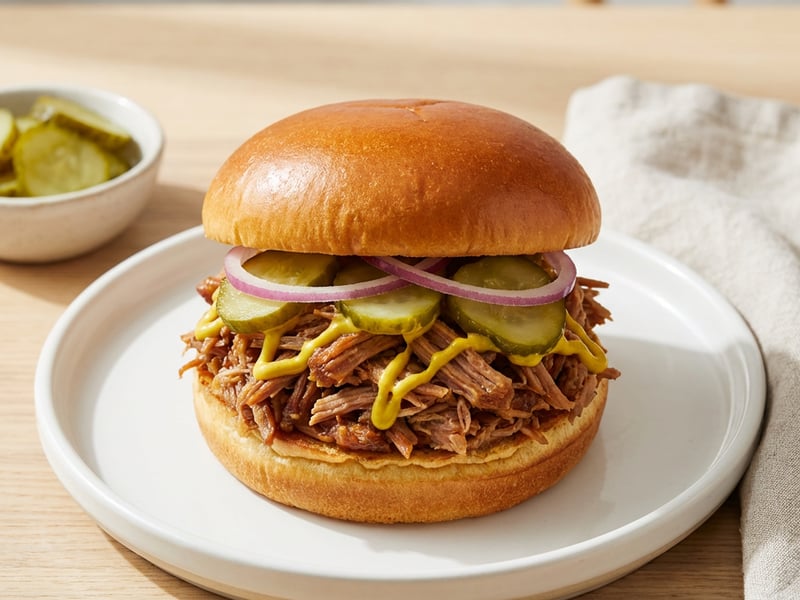 Pulled Pork in a Burger Bun