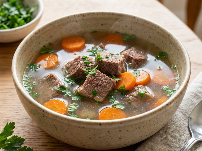 Clear Beef Soup with Vegetables
