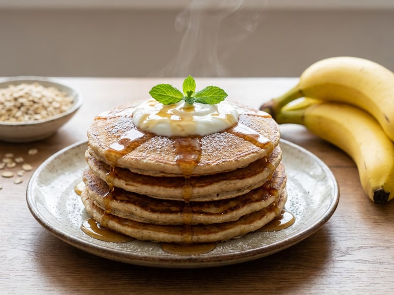 Clătite din fulgi ovăz cu banane