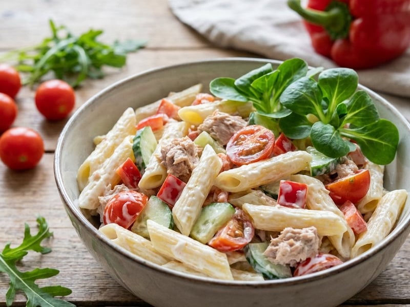 Salată de paste cu ton