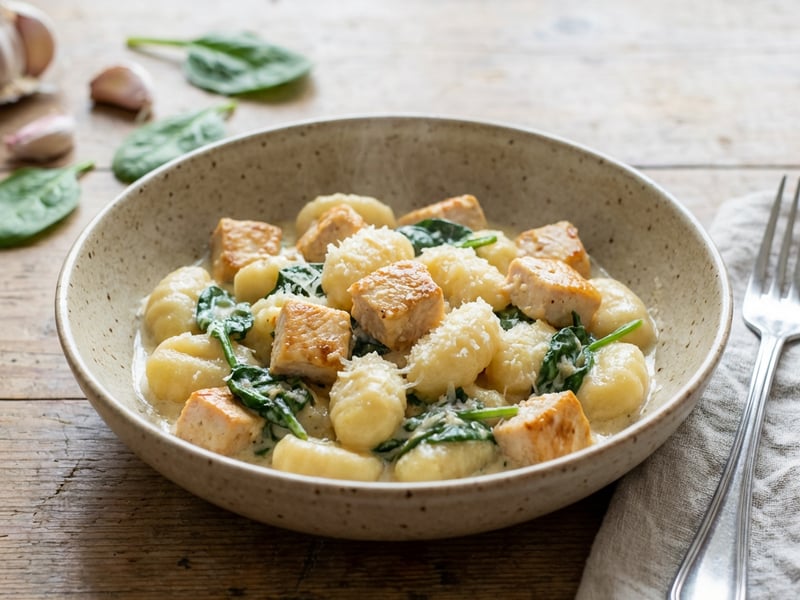 Gnocchi with Chicken and Cream Sauce