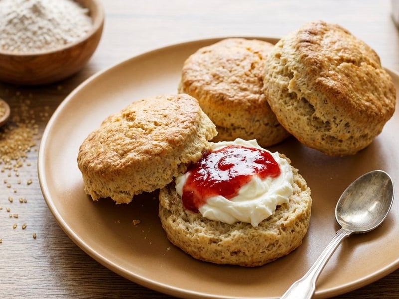 Spelt Scones with Jam