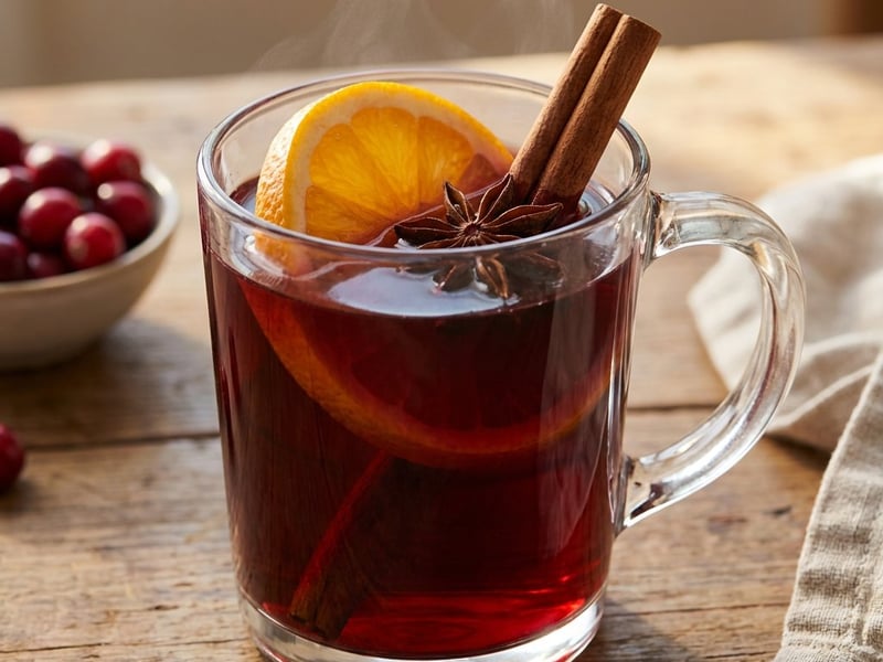 Mulled wine with sangria and brandy