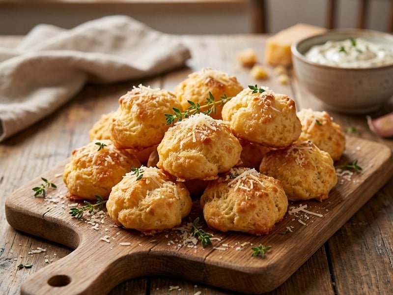 Gogoșele cu brânză și cheddar | Gustare crocantă