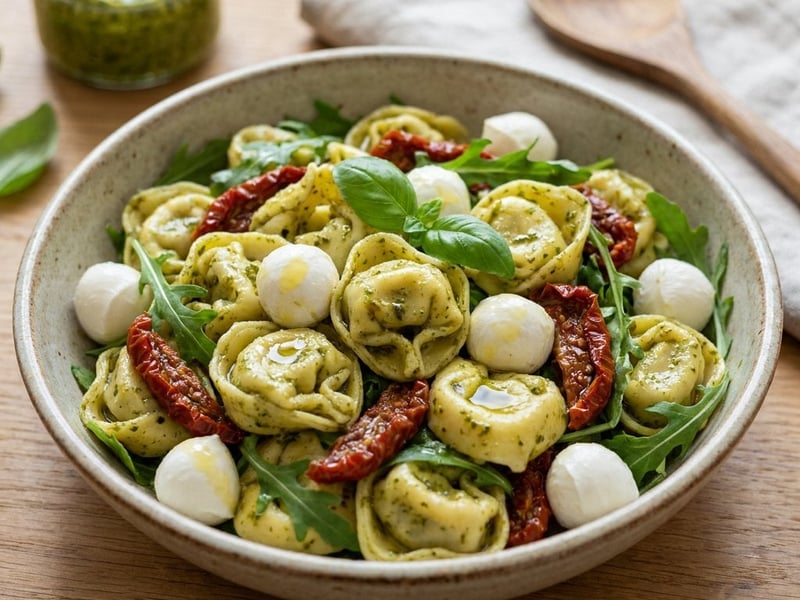 Salată toscană cu tortellini și roșii uscate