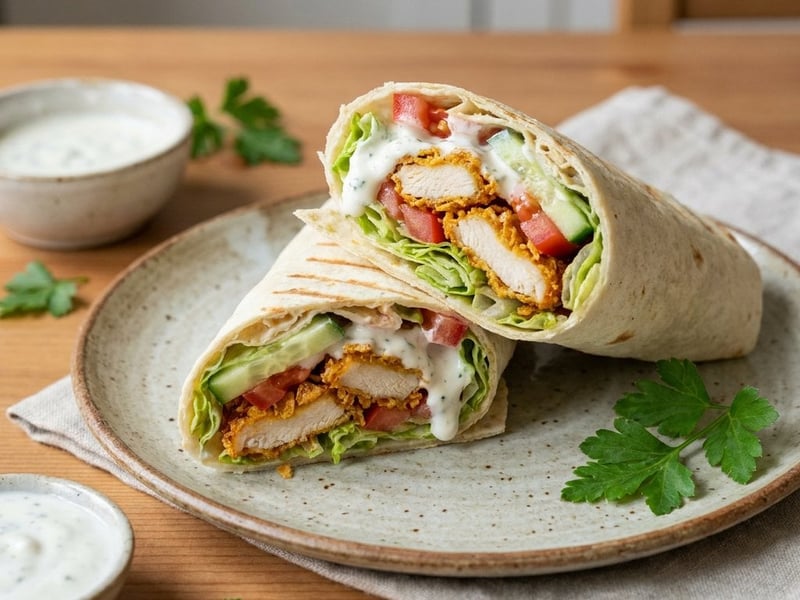 Homemade crispy chicken shawarma | Quick dinner