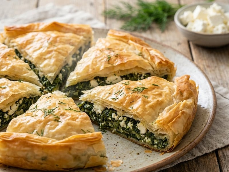 Crispy Spanakopita with Spinach and Feta | Greek Snack