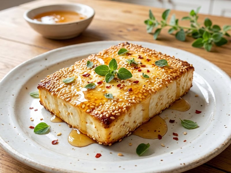 Sesame and Honey Crusted Feta | Summer Appetizer