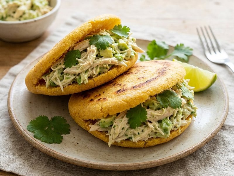 Venezuelan Arepas with Tender Chicken and Avocado | Summer Street Food