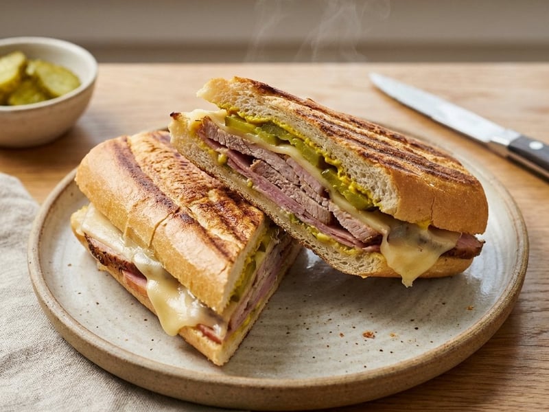 Sandwich Cubano cu porc și cașcaval | Street food de vară