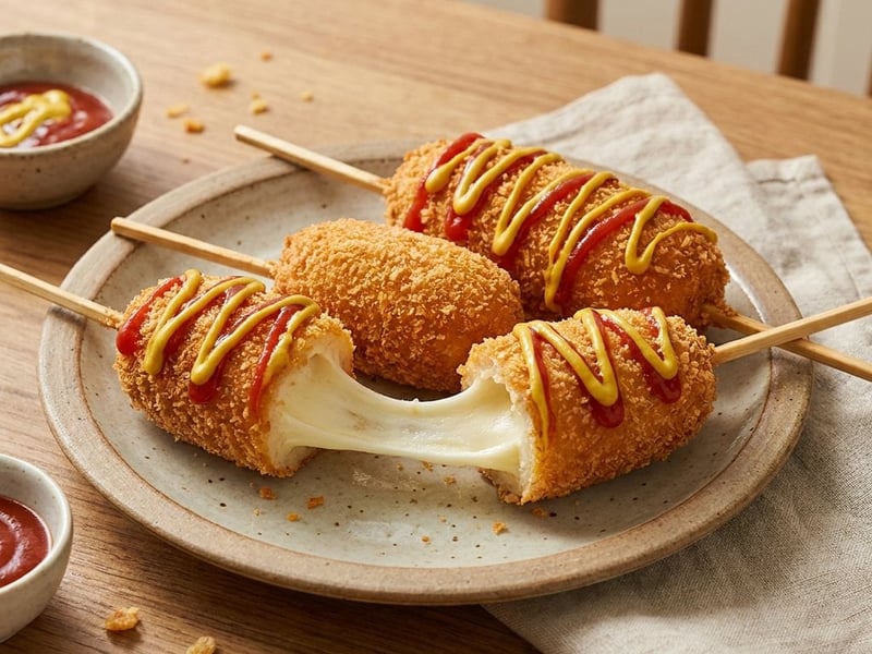 Crispy Korean Mozzarella Corn Dog | Viral street food