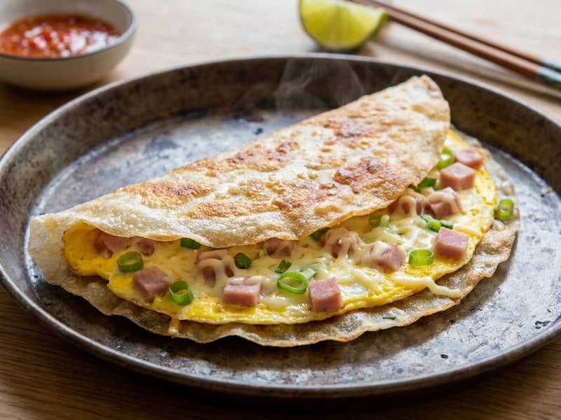 Bánh Tráng Nướng | Pizza vietnameză crocantă