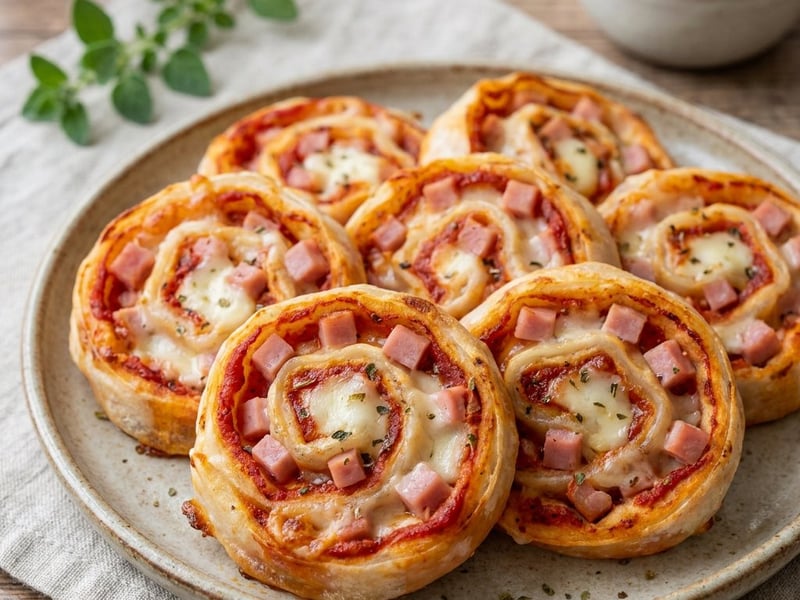 Melcișori pizza din foi de orez | Gustare crocantă